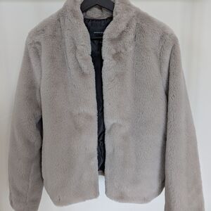 Banana Republic Women's Soft taupe Teddy Jacket